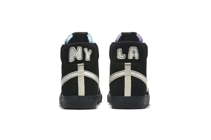 Sheck Wes Nike NYC Editions Collection Air Max 95 Blazer Mid black purple yellow orange teal blue New York Los Angeles basketball drop release date info 