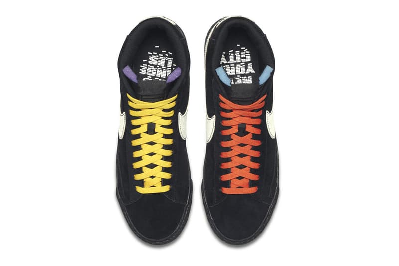 Sheck Wes Nike NYC Editions Collection Air Max 95 Blazer Mid black purple yellow orange teal blue New York Los Angeles basketball drop release date info 