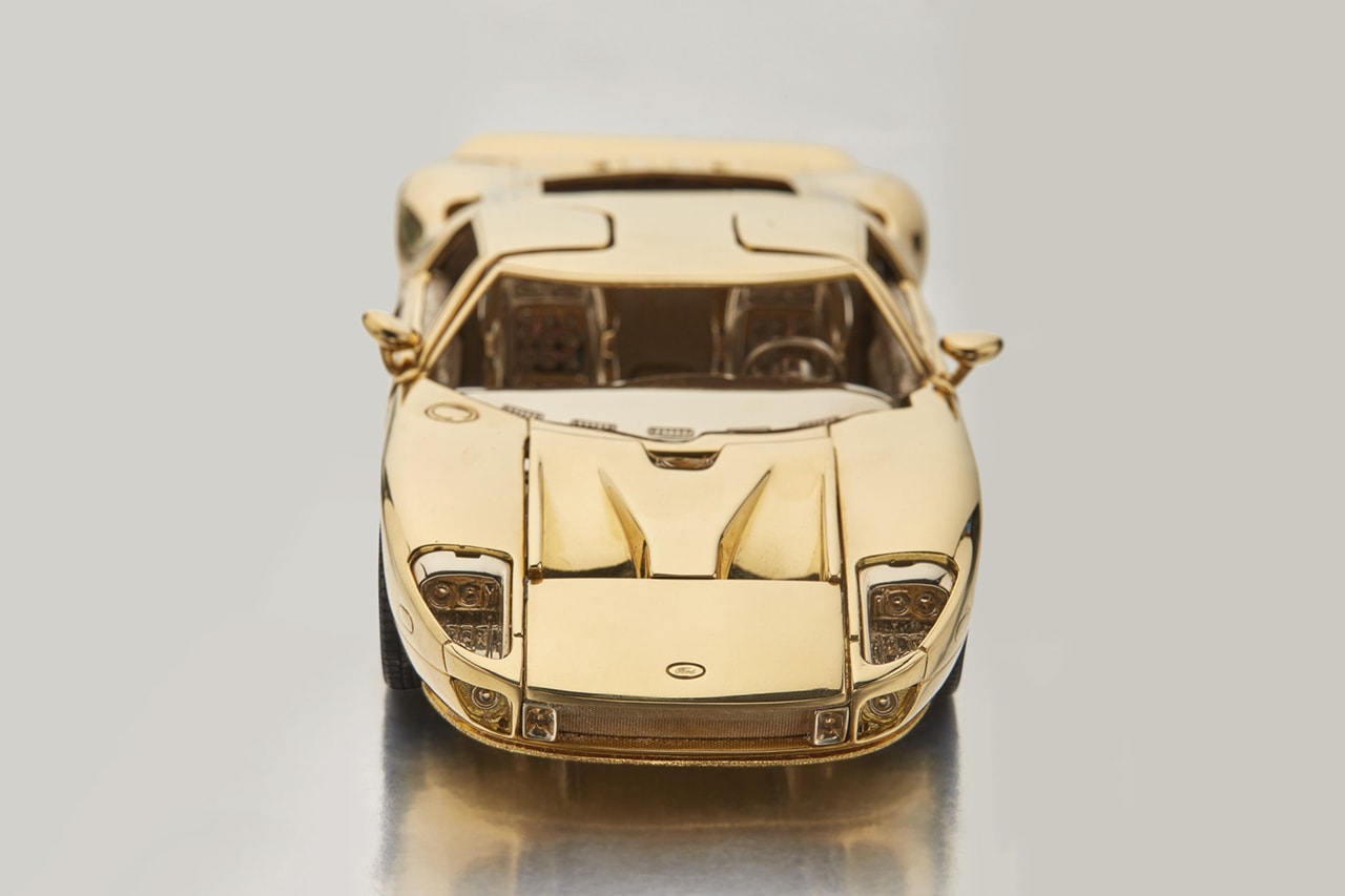 Sotheby's 18-Karat Gold 1/25 Scale Ford GT Model Auctions cars sports card manufacturing Henry Ford 