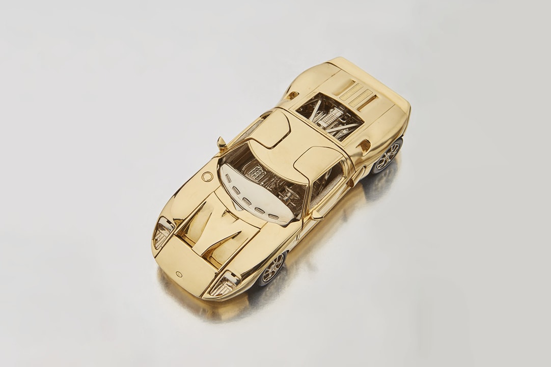 Sotheby's 18-Karat Gold 1/25 Scale Ford GT Model Auctions cars sports card manufacturing Henry Ford 