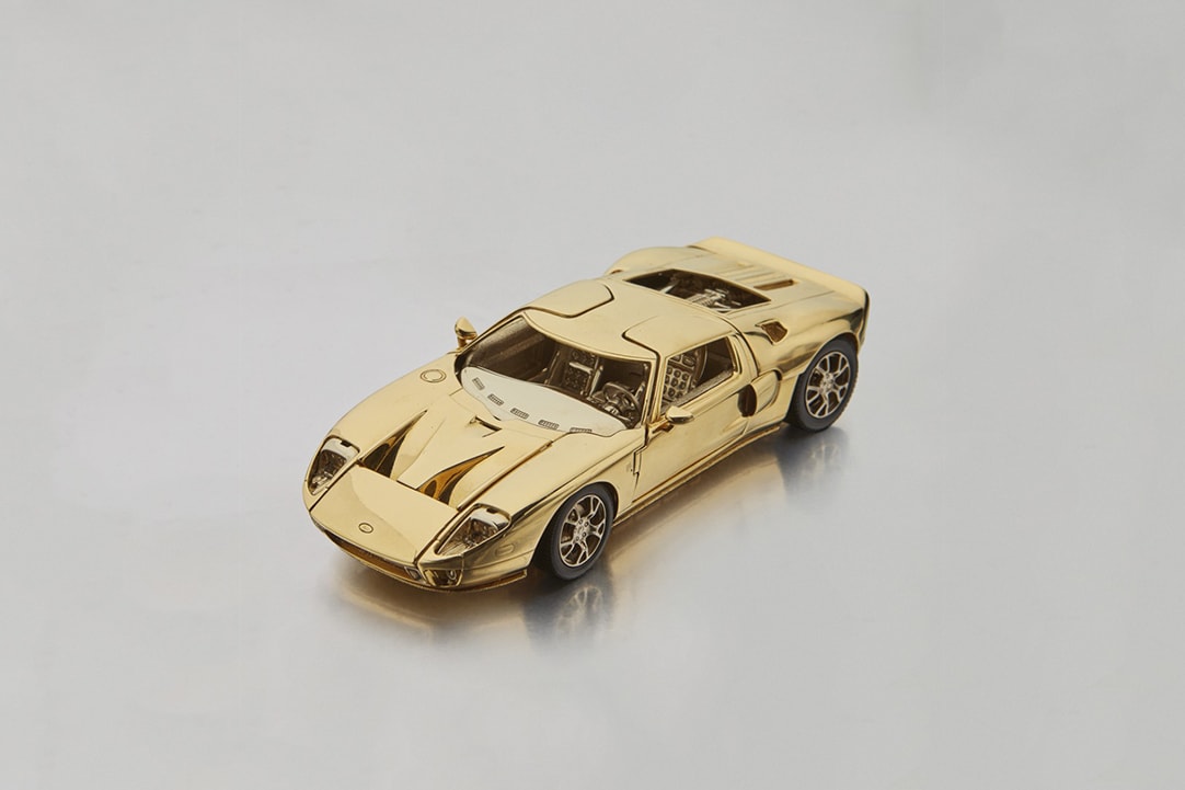 Sotheby's 18-Karat Gold 1/25 Scale Ford GT Model Auctions cars sports card manufacturing Henry Ford