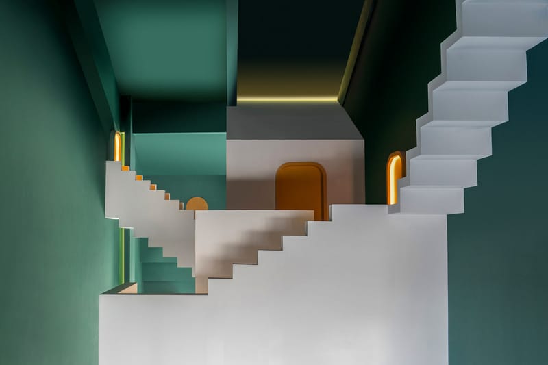 These Guestrooms Are Inspired by MC Escher's Optical Illusions