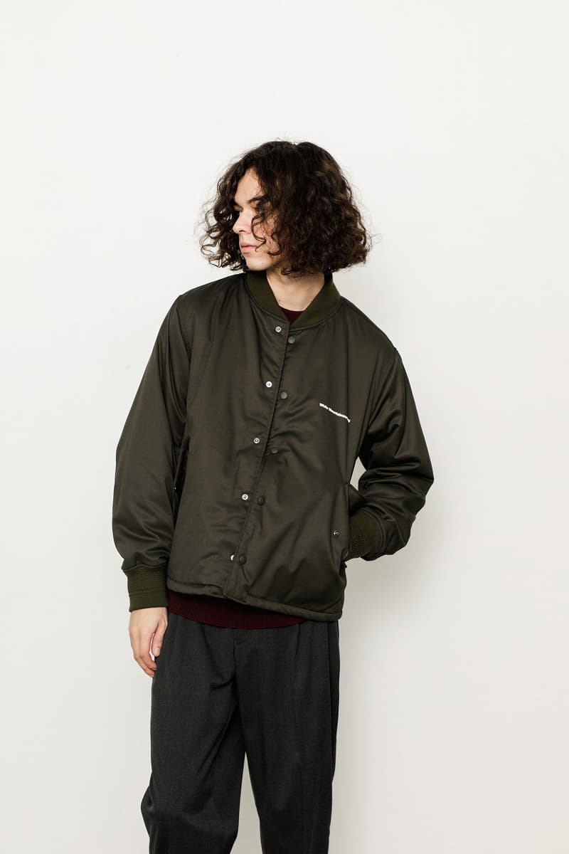 STUDIOUS x White Mountaineering Fall Winter 2018 Jackets Ma 1 Bomber Down Jacket red black navy khaki