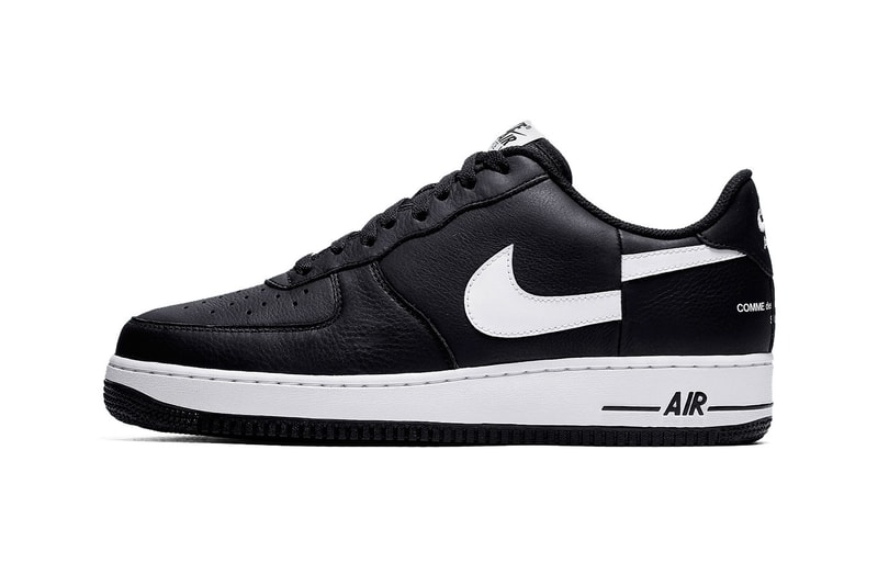 Supreme CdG Nike Air Force 1 Split Swoosh Release Date black white Info COMME des GARÇONS Shirt pricing details sneaker black white
