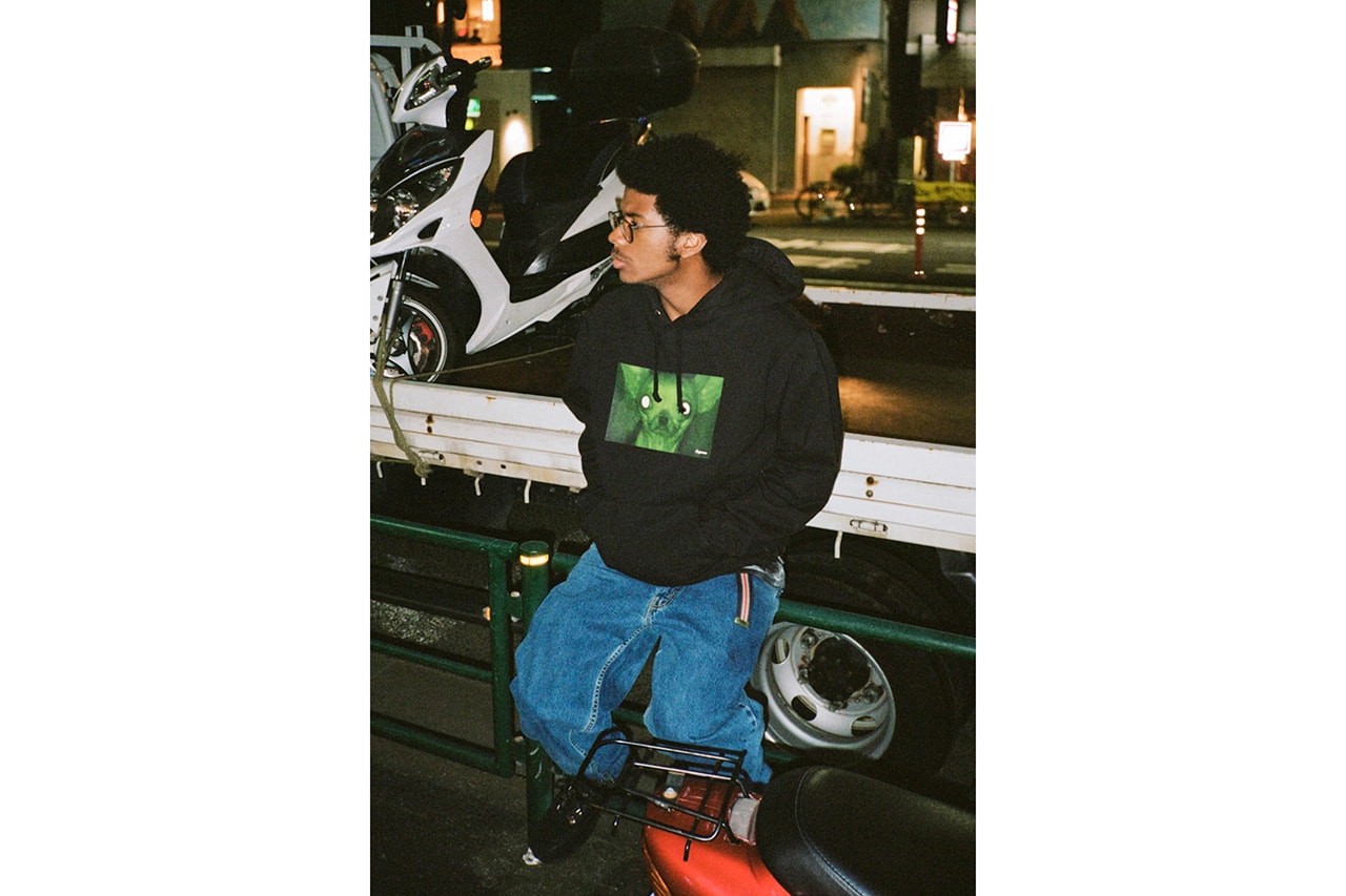 Supreme x Chris Cunningham "Rubber Johnny" Capsule Collection Chihuahua Hoodie T-Shirt night Vision