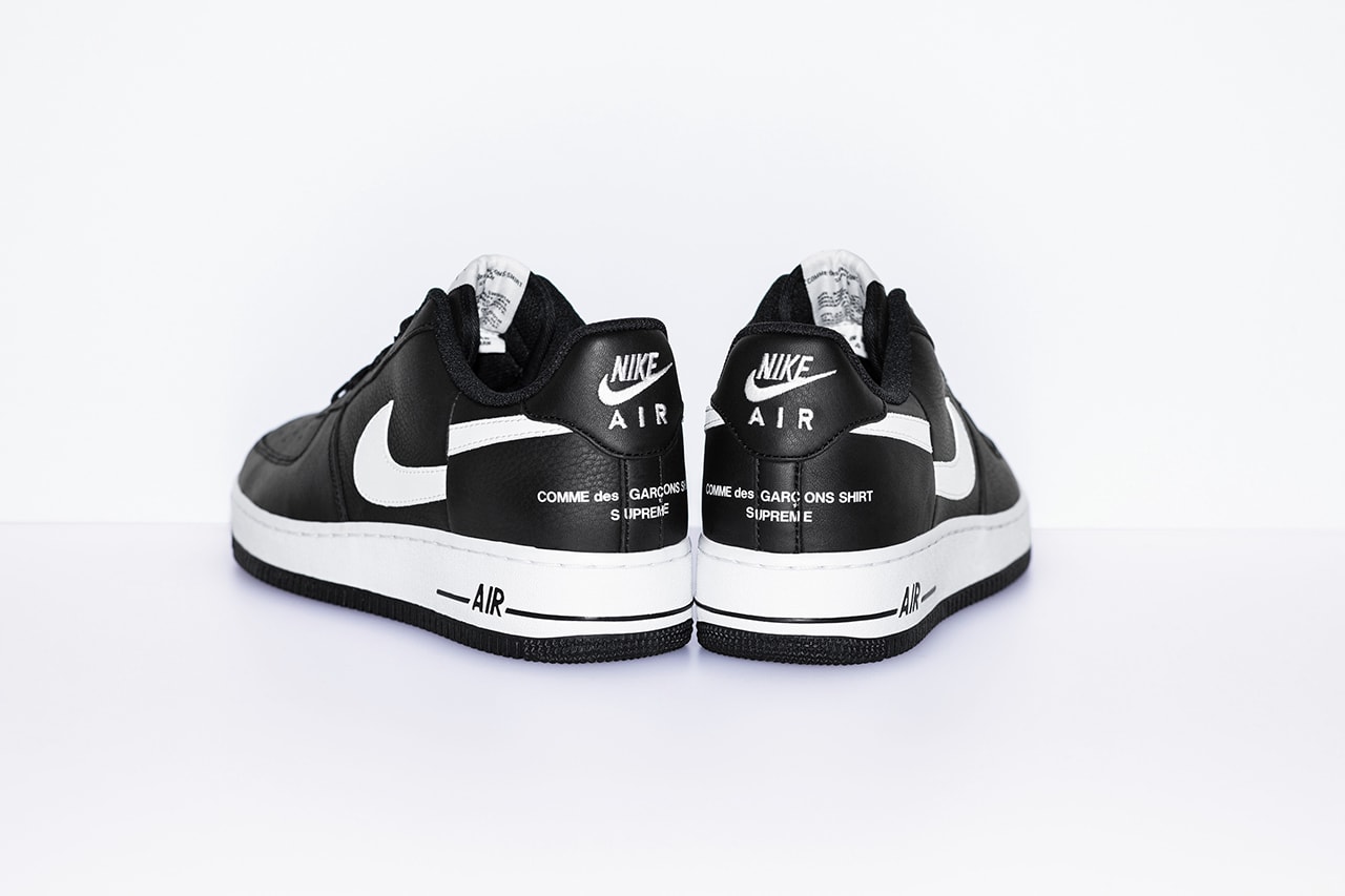 Supreme x Comme des Garcons Shirt Nike AF1 Official Info sneaker kicks fashion cdg Footwear New York uptowns skate 