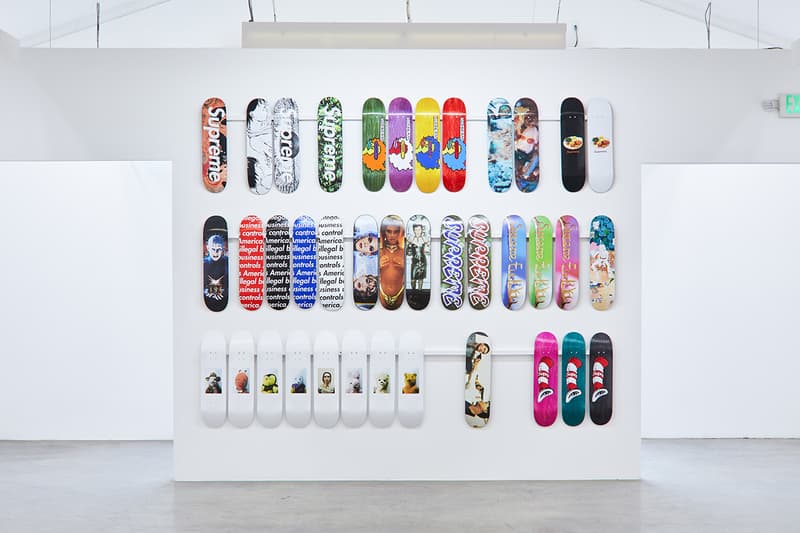 supreme skateboard deck inferno exhibition jason vass gallery stockx sothebys collection complete entire every print graphic exclusive archive collection december 2 15 2018