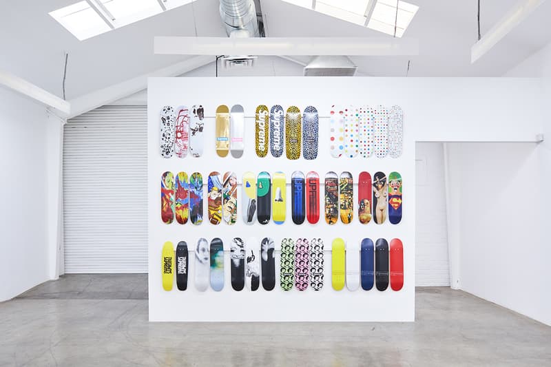 supreme skateboard deck inferno exhibition jason vass gallery stockx sothebys collection complete entire every print graphic exclusive archive collection december 2 15 2018