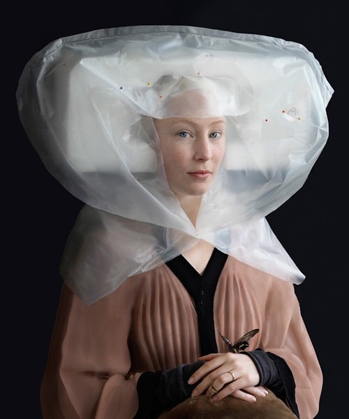 Suzanne Jongmans Recycled Renaissance Outfits materials plastic art bubble wrap art kindred spirits mind over matter