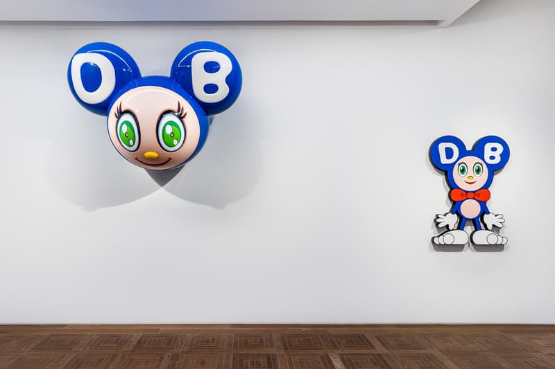 takashi murakami in wonderland perrotin shanghai exhibition artworks paintings sculptures installations