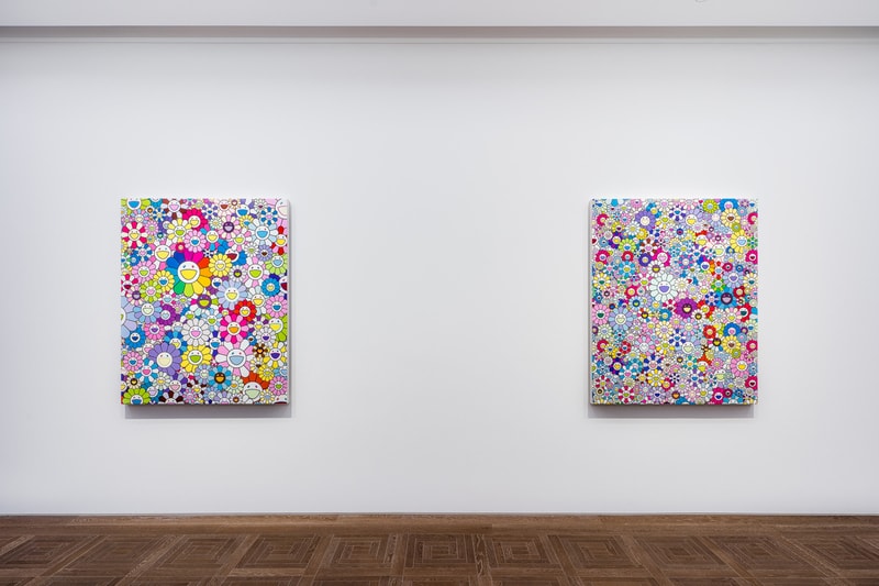 takashi murakami in wonderland perrotin shanghai exhibition artworks paintings sculptures installations