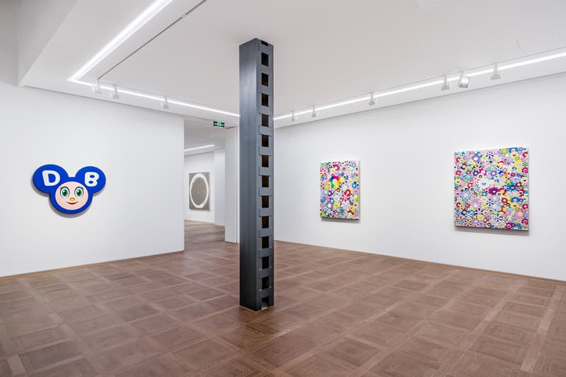 takashi murakami in wonderland perrotin shanghai exhibition artworks paintings sculptures installations