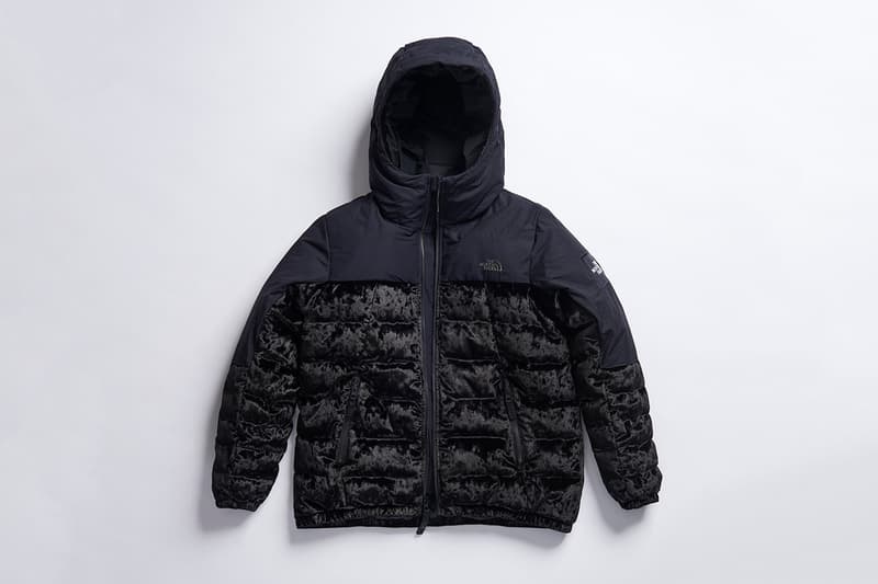 The North Face Black Series Velvet Collection release date information details drop mens womens nuptse puffer jacket sweat pants pullover sweater shirt blue red pink black white november 28 williamsburg new york prototype store exclusive