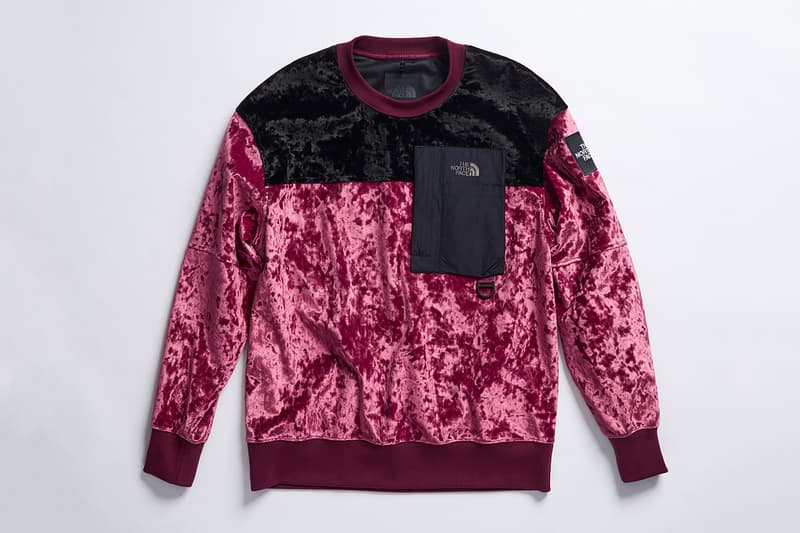 The North Face Black Series Velvet Collection release date information details drop mens womens nuptse puffer jacket sweat pants pullover sweater shirt blue red pink black white november 28 williamsburg new york prototype store exclusive