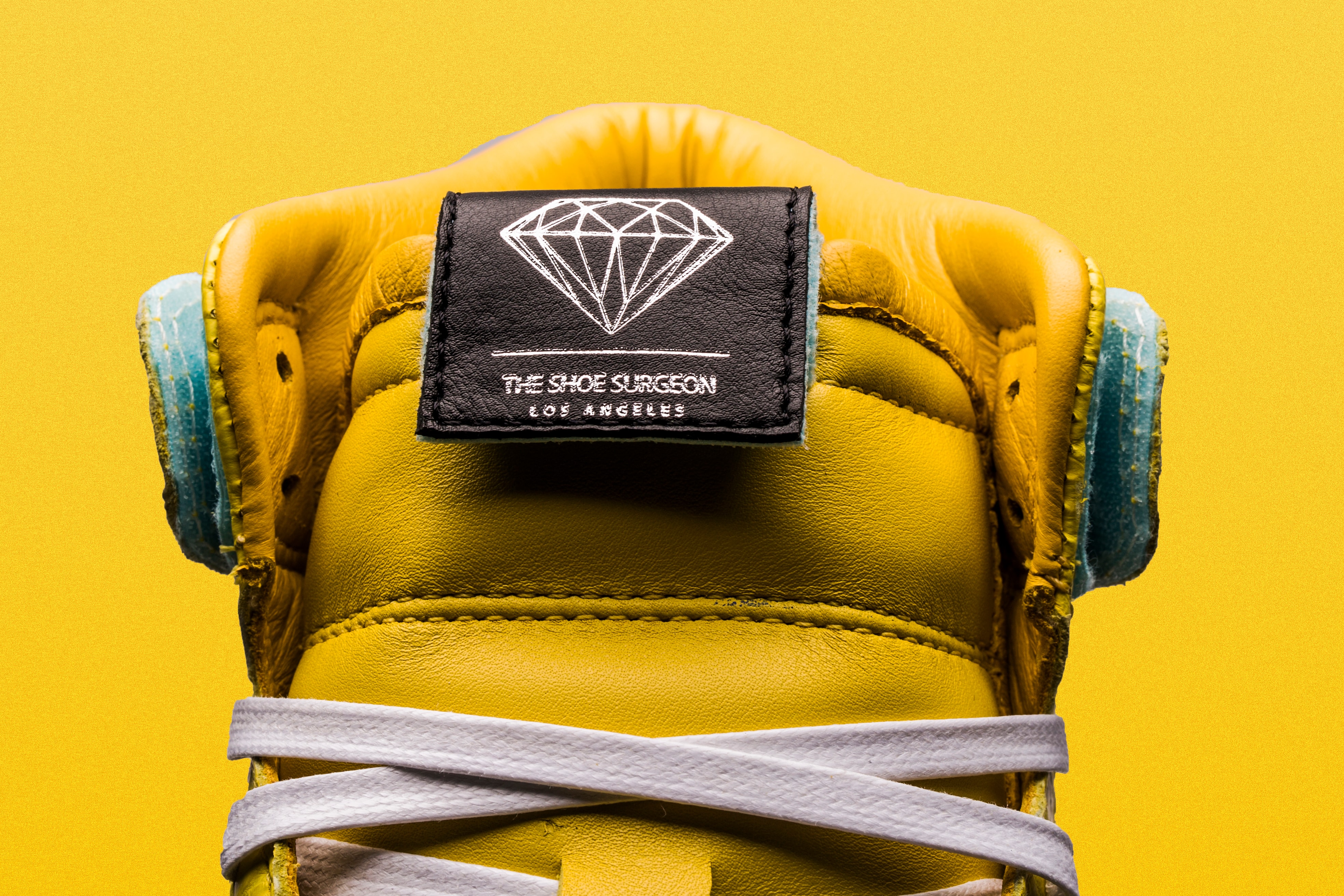 The Shoe Surgeon air jordan 1 nike canary yellow diamond supply co dunk low yellow sneaker drop release date info buy leather remake custom bespoke handmade