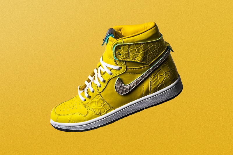 The Shoe Surgeon air jordan 1 nike canary yellow diamond supply co dunk low yellow sneaker drop release date info buy leather remake custom bespoke handmade