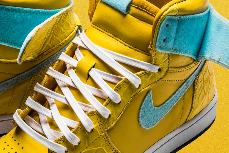 The Shoe Surgeon air jordan 1 nike canary yellow diamond supply co dunk low yellow sneaker drop release date info buy leather remake custom bespoke handmade