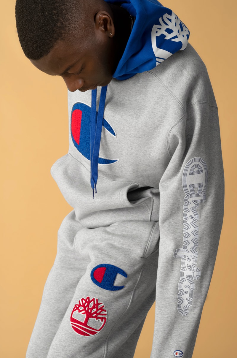 Champion x Timberland "Luxe Pack" 6-Inch Boot sport pack collaboration collection hoodie logo t shirt colorway release date footlocker 