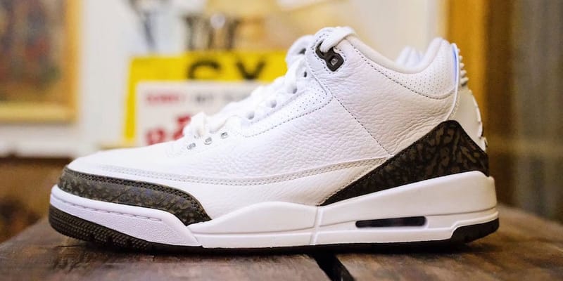 極美品 2018 NIKE AIR JORDAN 3 RETRO PURE WHITE US10 136064-111
