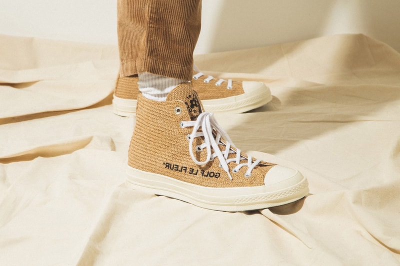 GOLF le FLEUR* x Converse "Burlap" Pack On Foot Closer Look Tyler, The Creator Shoes Trainers Kicks Sneakers Footwear Cop Purchase Buy HBX Online Web Store