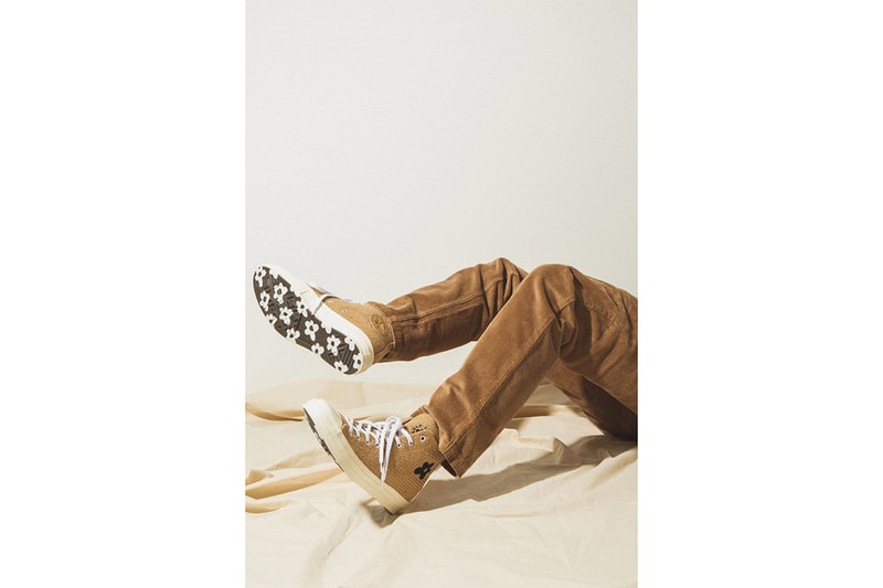 GOLF le FLEUR* x Converse "Burlap" Pack On Foot Closer Look Tyler, The Creator Shoes Trainers Kicks Sneakers Footwear Cop Purchase Buy HBX Online Web Store
