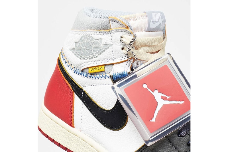 Union LA Air Jordan 1 Grade School Release White Varsity Red Wolf Grey Black kids sizes