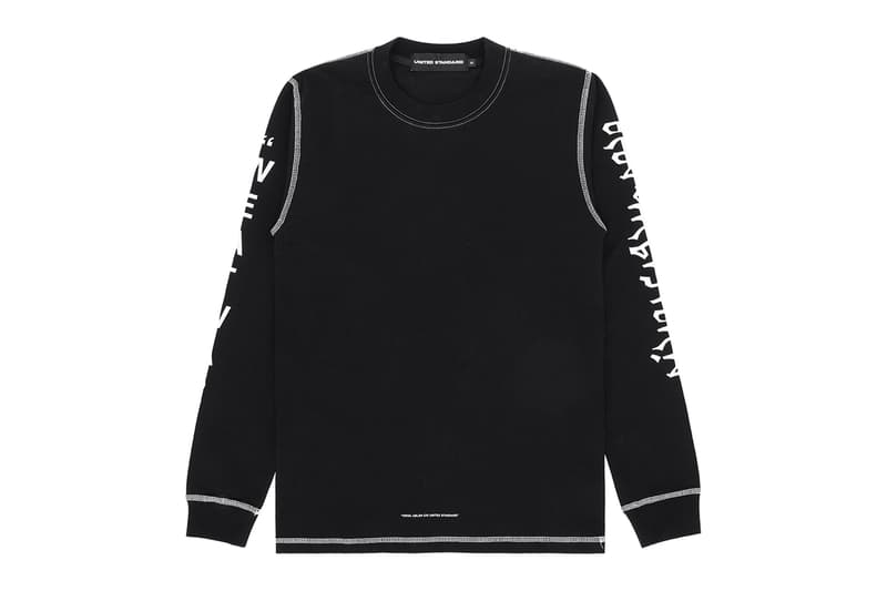 United Standard Capsule collection fall winter 2018 drop release virgil abloh some ware perks and mini pam collaboration sweater pants shirt tee print graphic tote bag lanyard