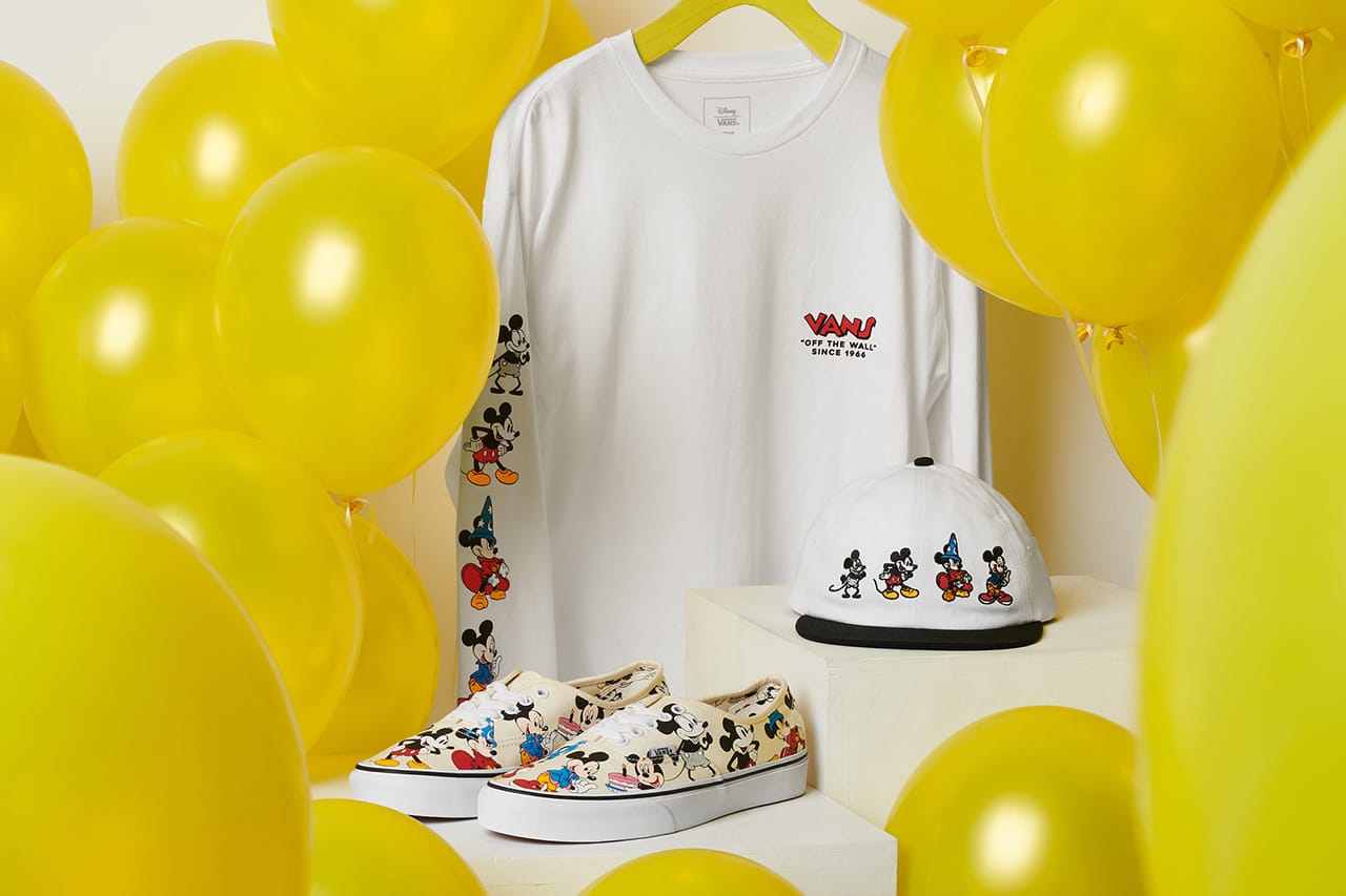 vans x disney mickey mouse's 90th authentic shoes