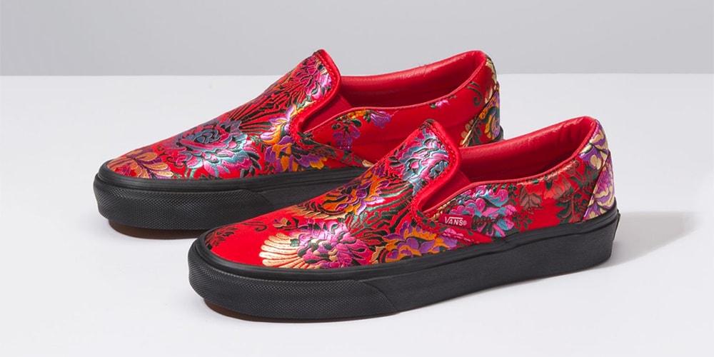Vans satin floral slip on Clearance
