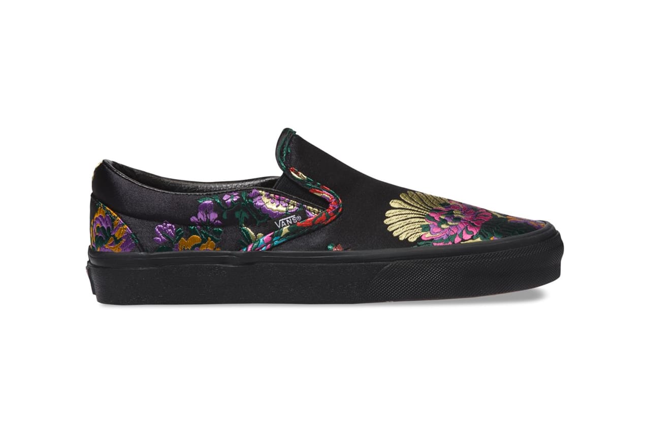vans with flower embroidery