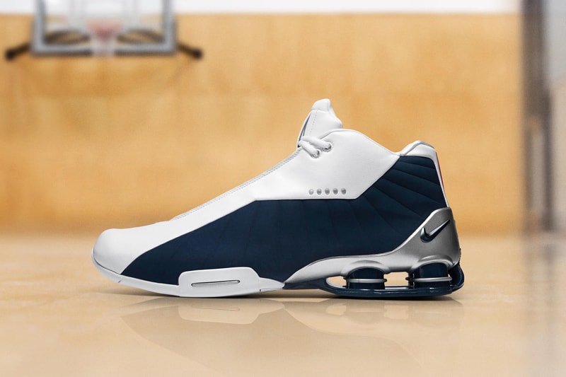 Vince Carter Wears Nike Shox BB4 2018 NBA Season sneaker shoes kicks toronto raptors VC air canada half man half amazing vinsanity NBA  Atlanta Hawks