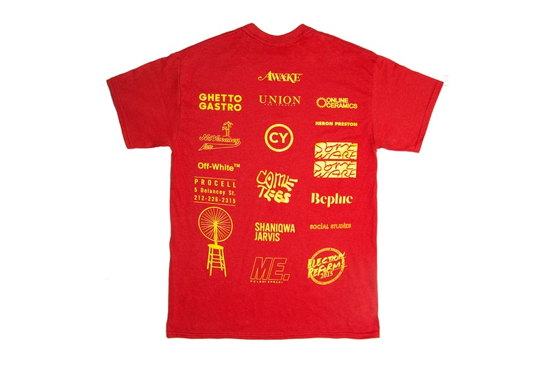 Virgil Abloh Social Studies new york Limited Tee Shirt design print logo stuyvesant leader physical education red yellow black white buy sell drop release date info november 16 2018