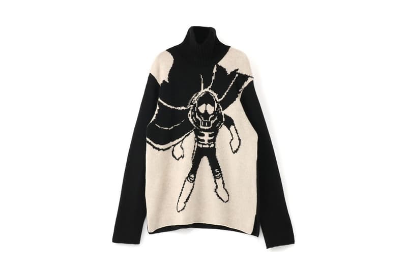 Yohji Yamamoto x Cyborg 009 Collection Info Shotaro Ishinomori dr skull Shōnen Jump skull black ghost anime manga sweaters fashion long-sleeve tees uppers collection capsule collaborations Japan