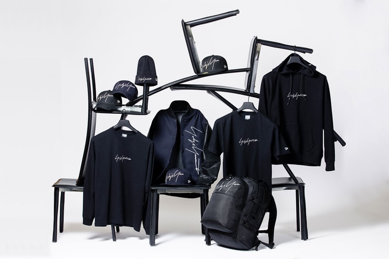 yohji yamamoto New Era collaboration capsule collection hat snap back tee shirt longsleeve back pack stadium varsity jacket japan drop release date info november 10 2018 buy