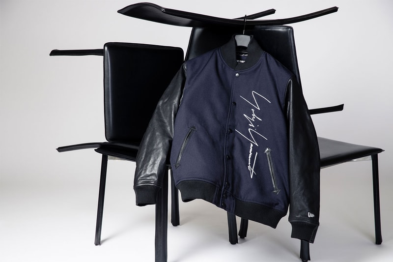 yohji yamamoto New Era collaboration capsule collection hat snap back tee shirt longsleeve back pack stadium varsity jacket japan drop release date info november 10 2018 buy