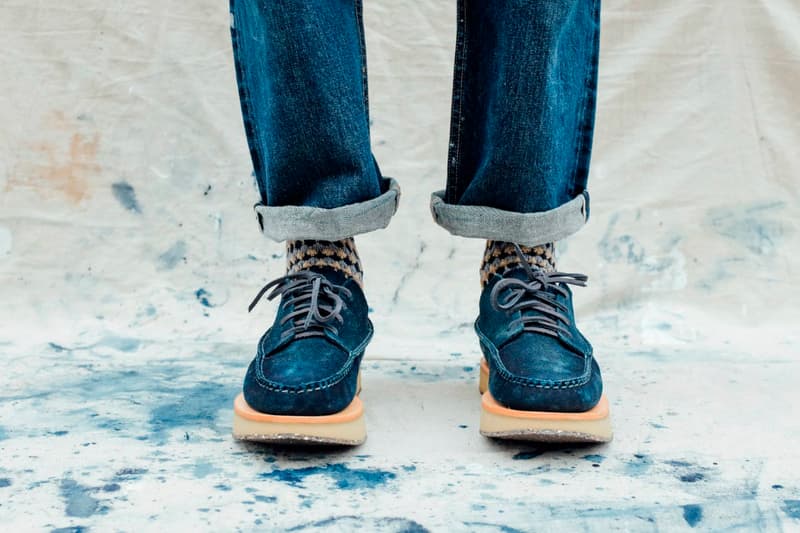 Yuketen 3sixteen 15 Anniversary Indigo Rocker Ox Release sneakers oxfords leather dyes indigo Yuki Matsuda Footwear handmade 