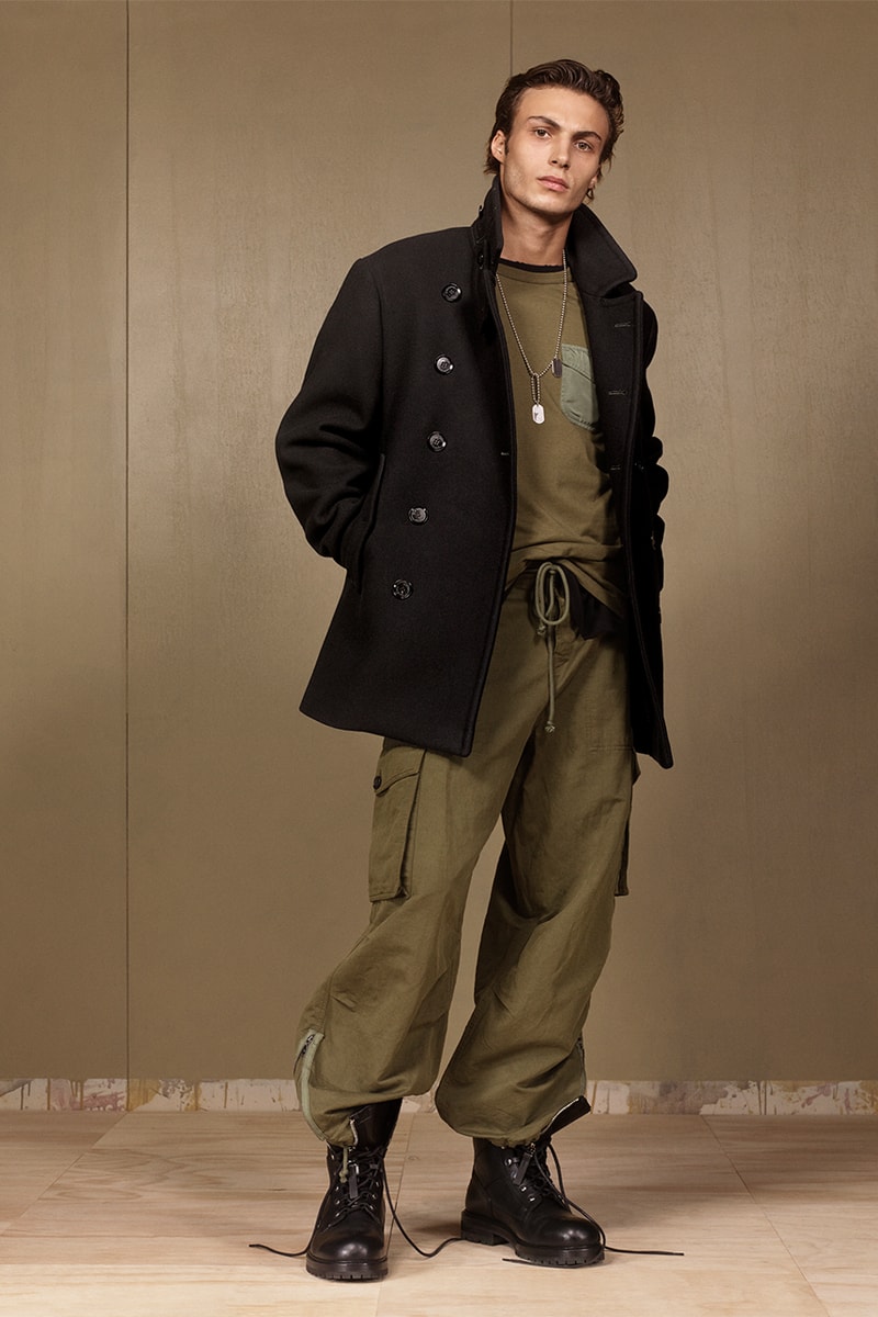 Zara "SRPLS" 2018 Lookbook Fashion Clothing Collection Cop Purchase Buy Items Military Streetwear Utilitarian Army Navy Khaki Bomber Camouflage Coat