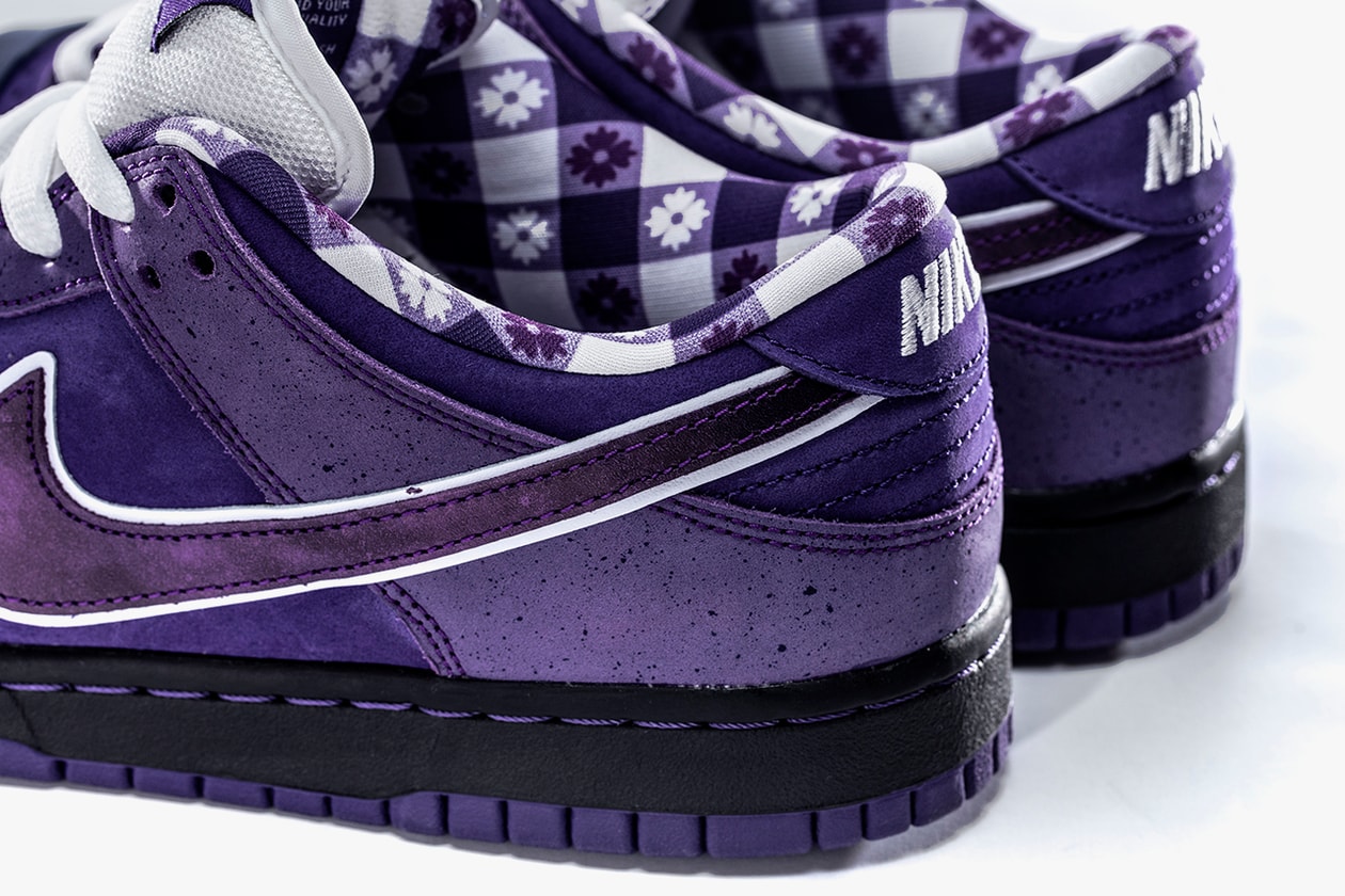 Concepts Nike SB Dunk Low Purple Lobster Closer Look Cop Purchase Buy Release Date Details Coming Soon Available Sneakers Shoes Trainers Kicks Footwear image photo rubber band laces