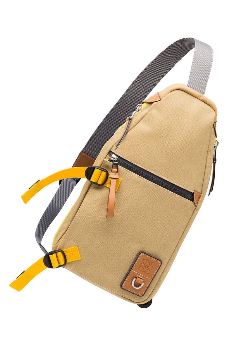 LOEWE eye nature capsule collection rucksack day pack messenger bag shoulder boots leather shoes adventure outdoors clothing fleece jacket mountain parka shorts cargo graphic tee shirt long sleeve short January 10 2019