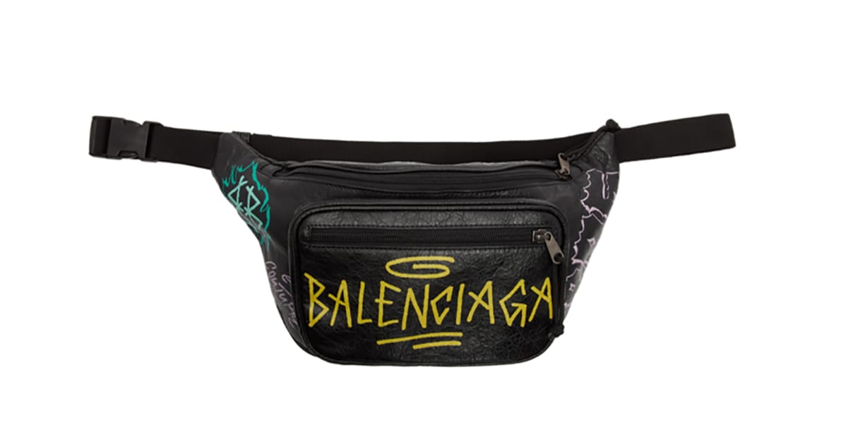 NEW Balenciaga Explorer Embroidered Belt Bag Black FREE Shipping  eBay