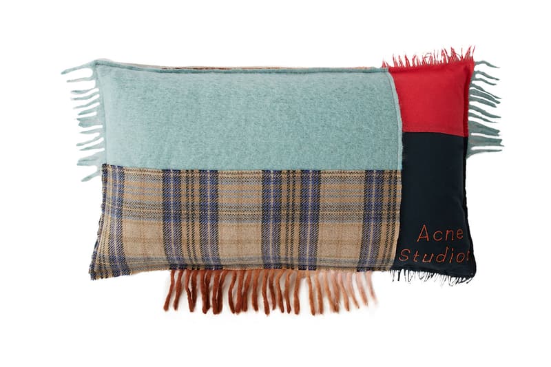 Acne Studios scarf scarves home goods interior design blanket pillow throw mug cup limited edition handmade pattern canada kelow cassiar plaid check wash dip dye wool oversized handmade