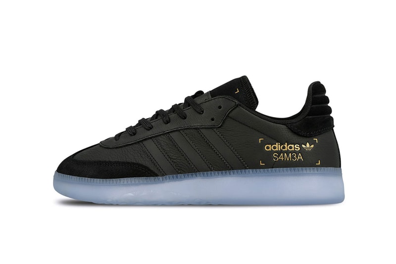adidas samba boost rm black colorway sneaker release date info january 1 2019 drop shoe 32731 BD7476 blue sole originals