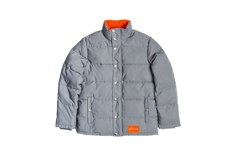 calvin klein reflective puffer jacket