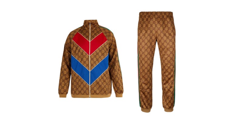 red and blue gucci tracksuit