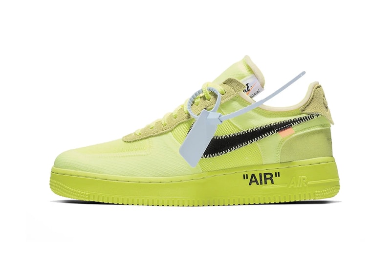Air Force 1 Low Off-White in Volt  Black on StockX virgil abloh green white swoosh beaverton orange deconstruction  nike