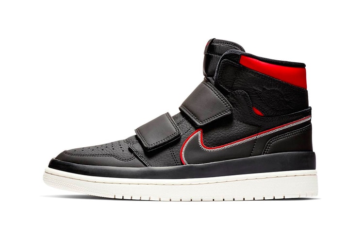The Air Jordan 1 High Double Strap Gets Done up in Black & Red
