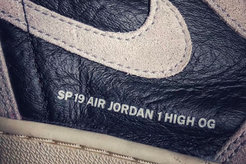 Air Jordan 1 Retro High OG Neutral Grey Detailed Look Release Info Date January 2019 sneakers shoes Neutral Grey Hyper Crimson White Black 