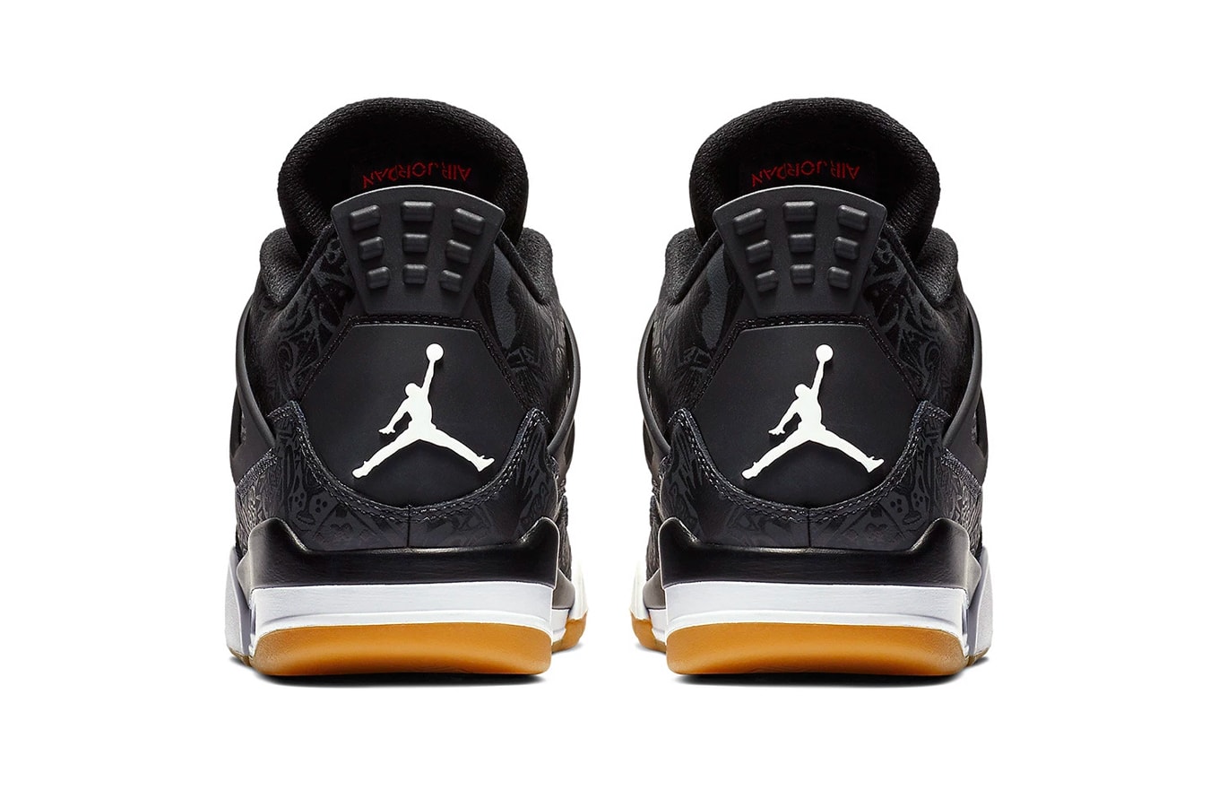 Air Jordan 4 Black Laser Official Look Gum sole 30th anniversary White Light Brown Brand