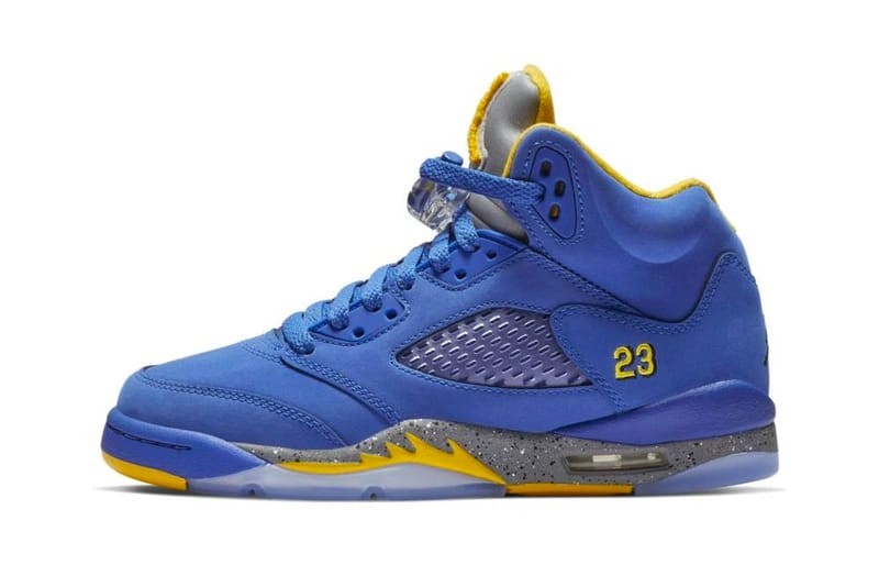 jordan 5 yellow and blue