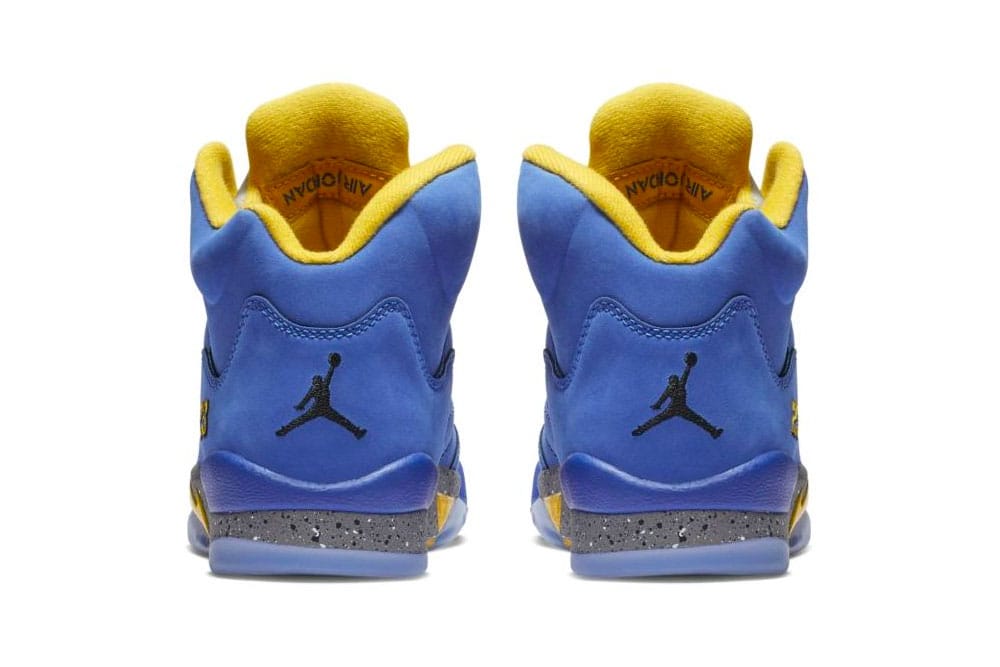 air jordan 5 blue and yellow